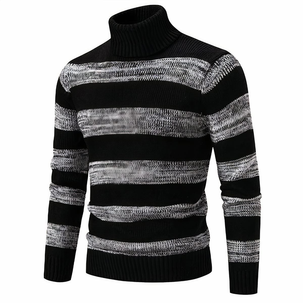 Men's Knitted Jumper Slim Fit Patchwork Design
