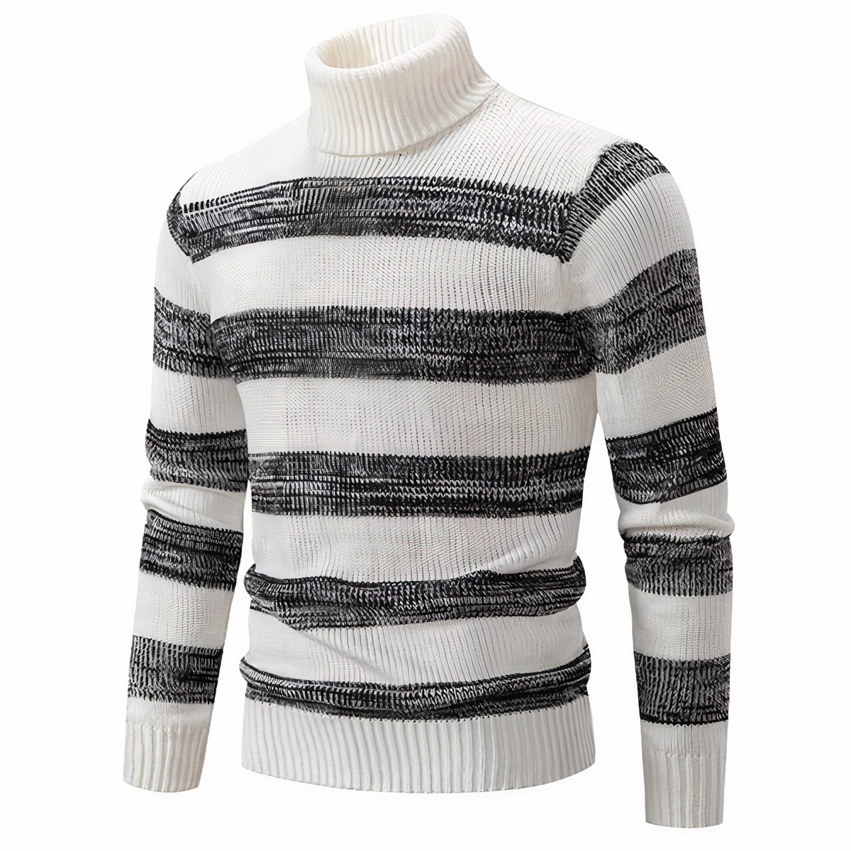 Men's Knitted Jumper Slim Fit Patchwork Design