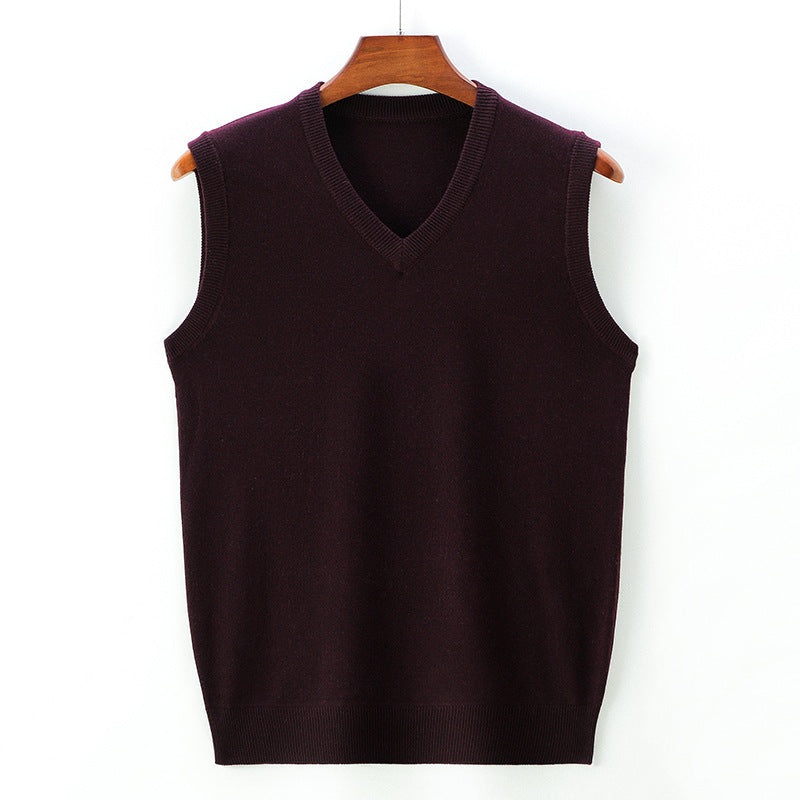Men's Knitted Vest V-Neck Sleeveless