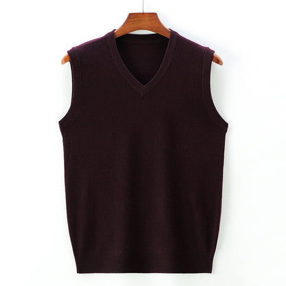 Men's Knitted Vest V-Neck Sleeveless