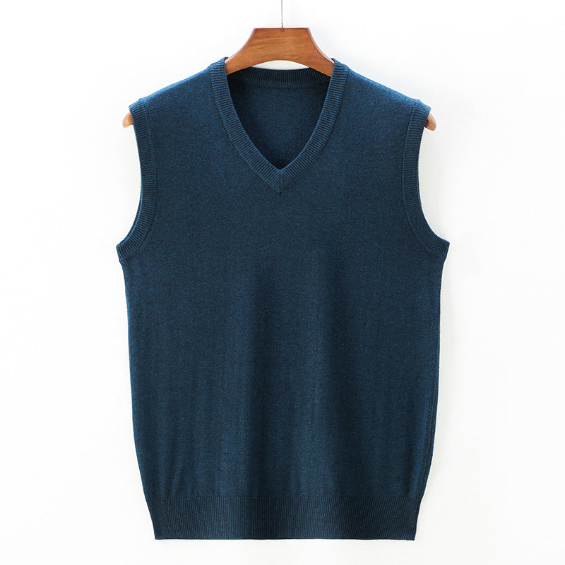 Men's Knitted Vest V-Neck Sleeveless