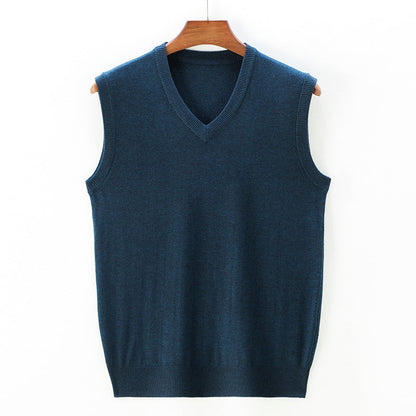 Men's Knitted Vest V-Neck Sleeveless