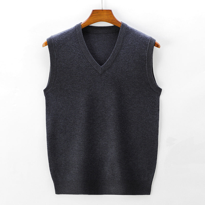 Men's Knitted Vest V-Neck Sleeveless