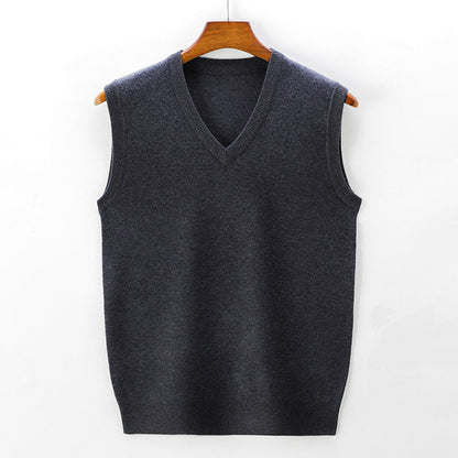 Men's Knitted Vest V-Neck Sleeveless