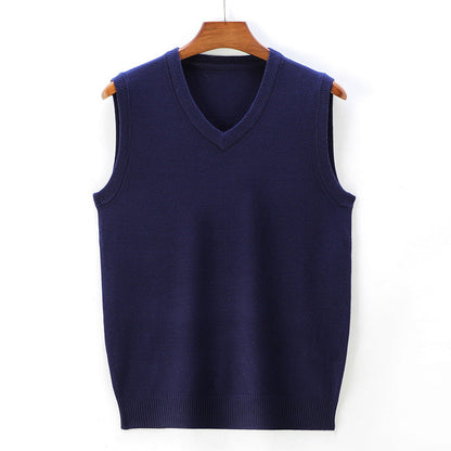 Men's Knitted Vest V-Neck Sleeveless