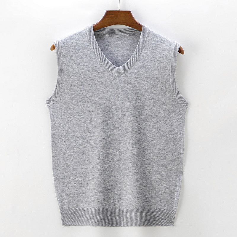 Men's Knitted Vest V-Neck Sleeveless