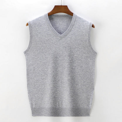 Men's Knitted Vest V-Neck Sleeveless