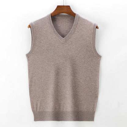 Men's Knitted Vest V-Neck Sleeveless