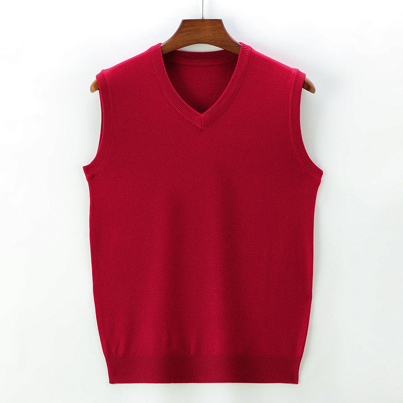Men's Knitted Vest V-Neck Sleeveless
