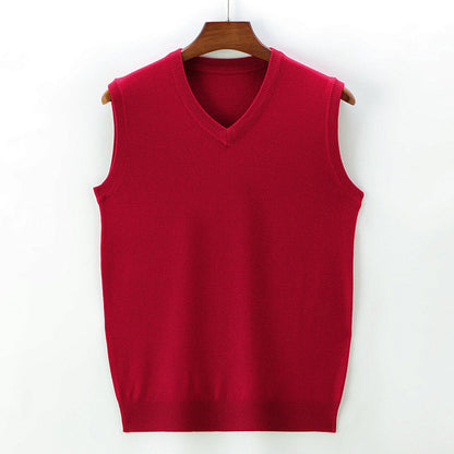 Men's Knitted Vest V-Neck Sleeveless