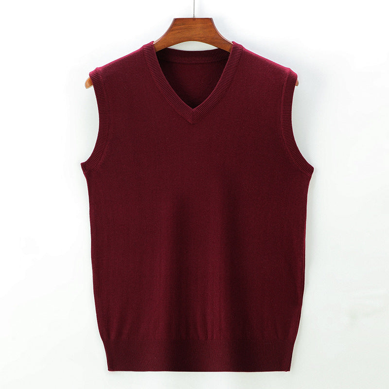 Men's Knitted Vest V-Neck Sleeveless