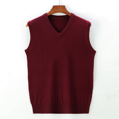 Men's Knitted Vest V-Neck Sleeveless