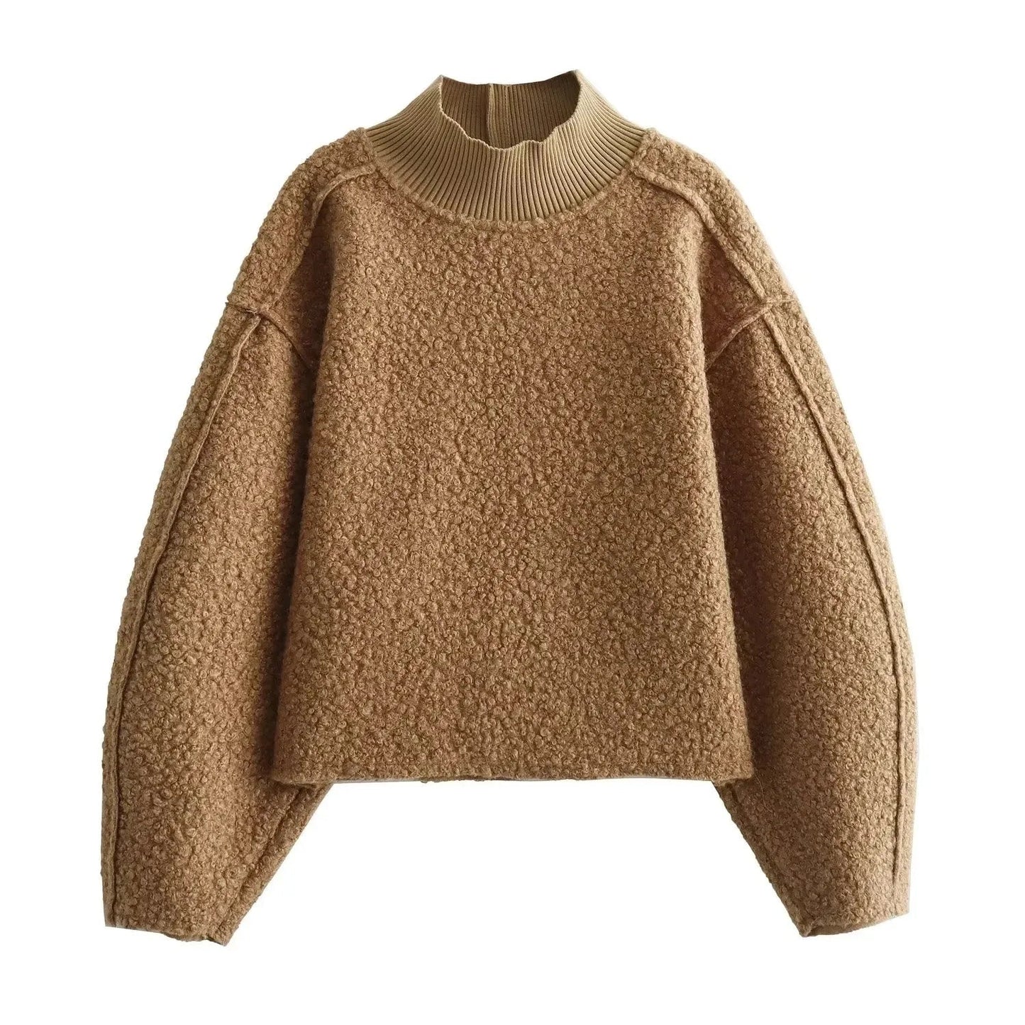 Damenschal Rollkragenpullover Boucle Strick