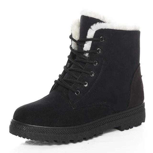 Elegant Women's Lined Warm Winter Boots