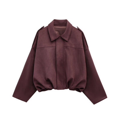Modische Bomberjacke Damen - Locker Trendy Reißverschluss