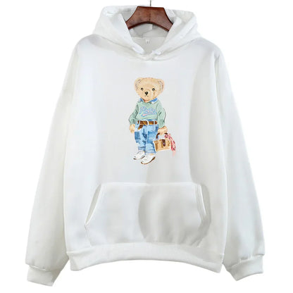 Bärenmuster Sweatshirt Damen Modern