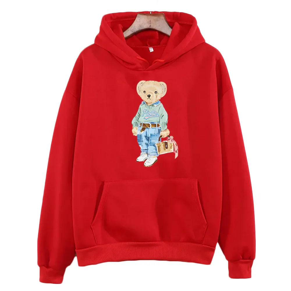 Bärenmuster Sweatshirt Damen Modern - IdealeKleiden