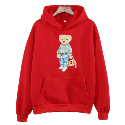 Bärenmuster Sweatshirt Damen Modern - IdealeKleiden