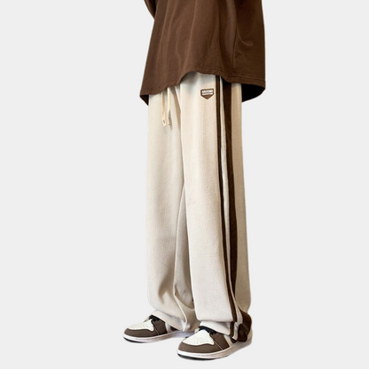 Comfortable Men's Joggers with Stripes and a Loose Fit