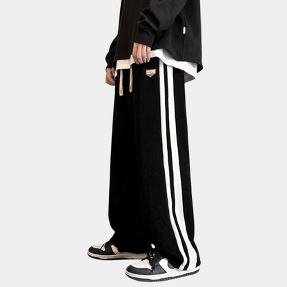 Comfortable Men's Joggers with Stripes and a Loose Fit