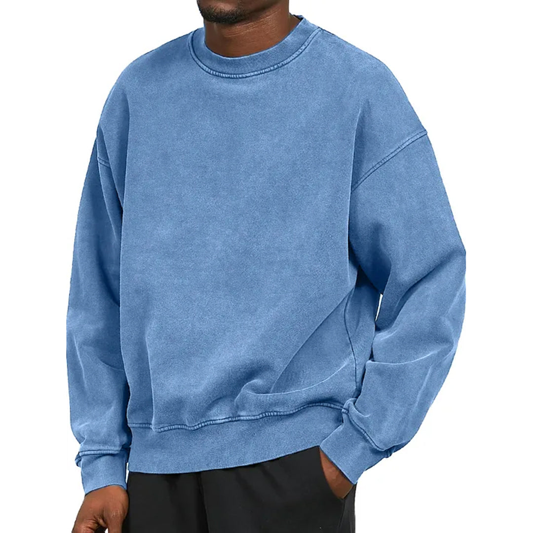 Classic Men's Sweatshirt Comfortable Crew Neck Design