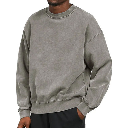 Classic Men's Sweatshirt Comfortable Crew Neck Design