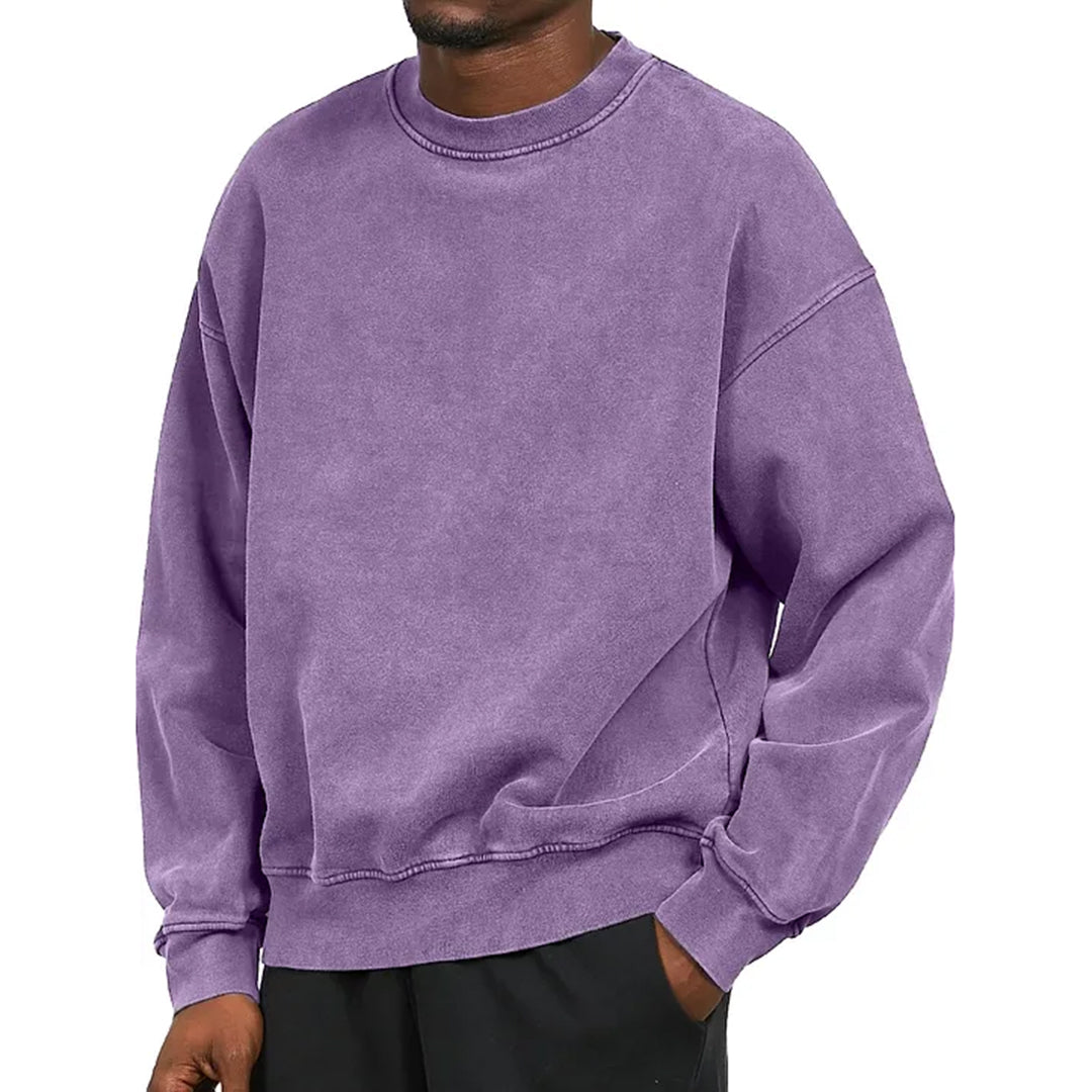 Classic Men's Sweatshirt Comfortable Crew Neck Design