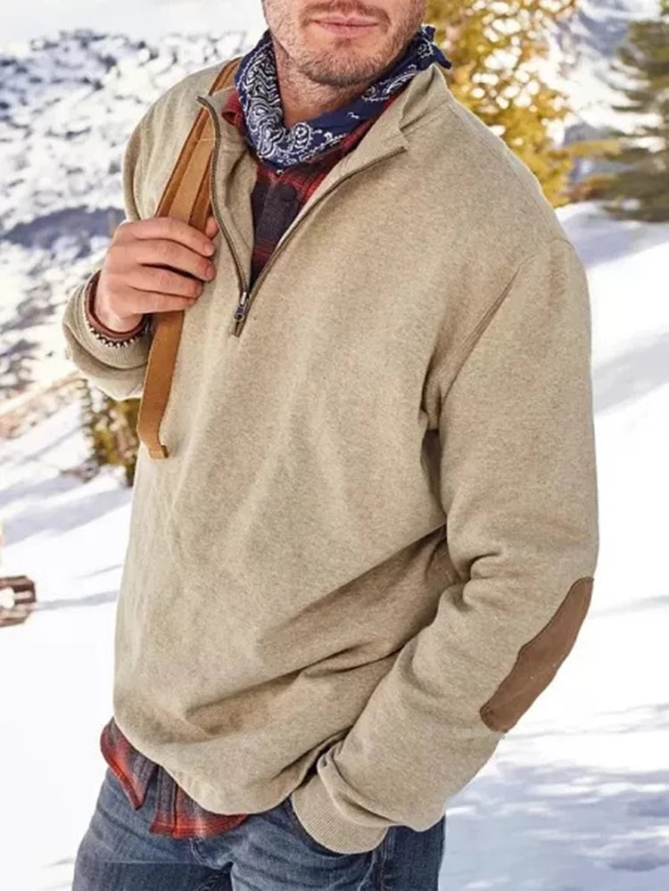 Men's Sweatshirt Zipper Casual Elegant