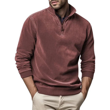 Men's Casual Quarter-Zip Sweatshirt