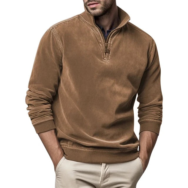 Men's Casual Quarter-Zip Sweatshirt