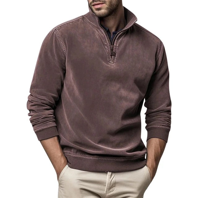 Men's Casual Quarter-Zip Sweatshirt
