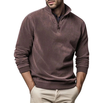 Men's Casual Quarter-Zip Sweatshirt
