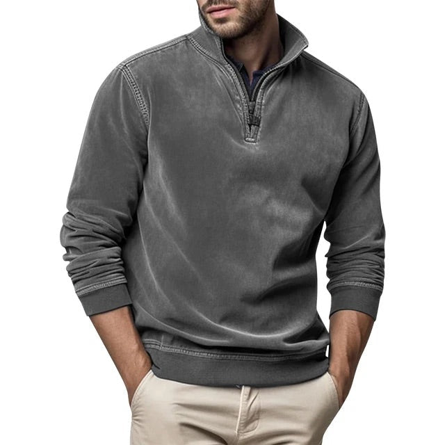 Men's Casual Quarter-Zip Sweatshirt