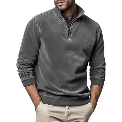 Men's Casual Quarter-Zip Sweatshirt