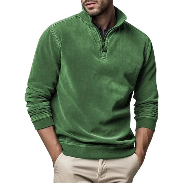 Men's Casual Quarter-Zip Sweatshirt
