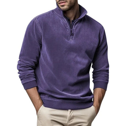 Men's Casual Quarter-Zip Sweatshirt