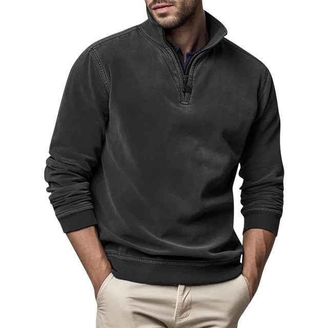 Men's Casual Quarter-Zip Sweatshirt