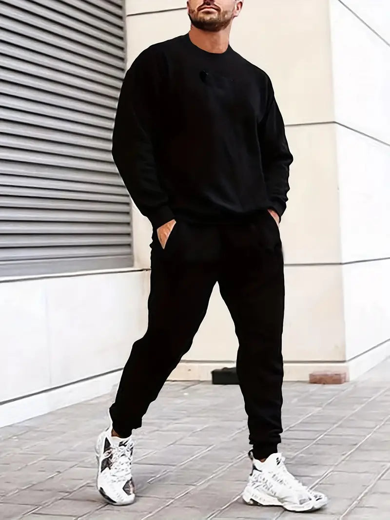 Comfortable Men's Two-Piece Sweatshirt Set