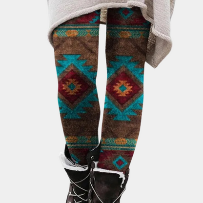 Elegant Leggings Close-fitting Soft Breathable Geometric