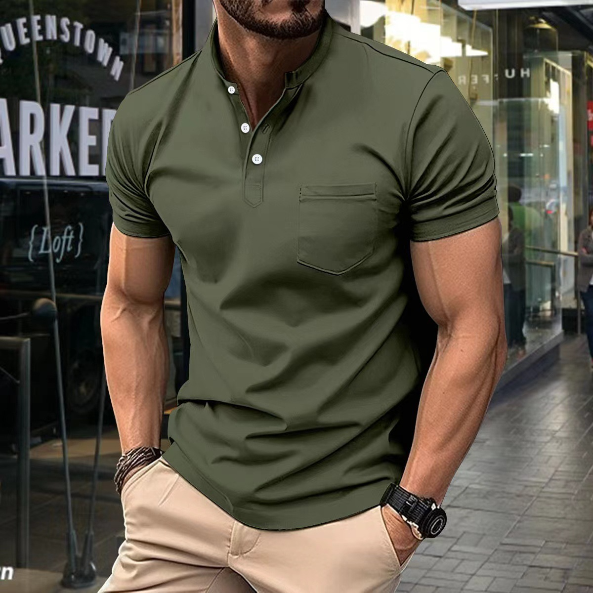 Men's Short-Sleeved Polo Shirt Comfort