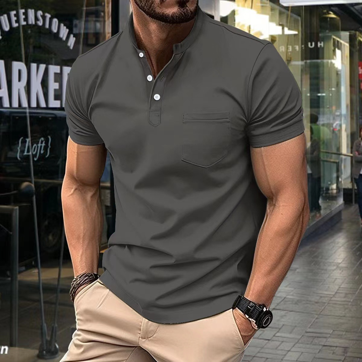 Men's Short-Sleeved Polo Shirt Comfort