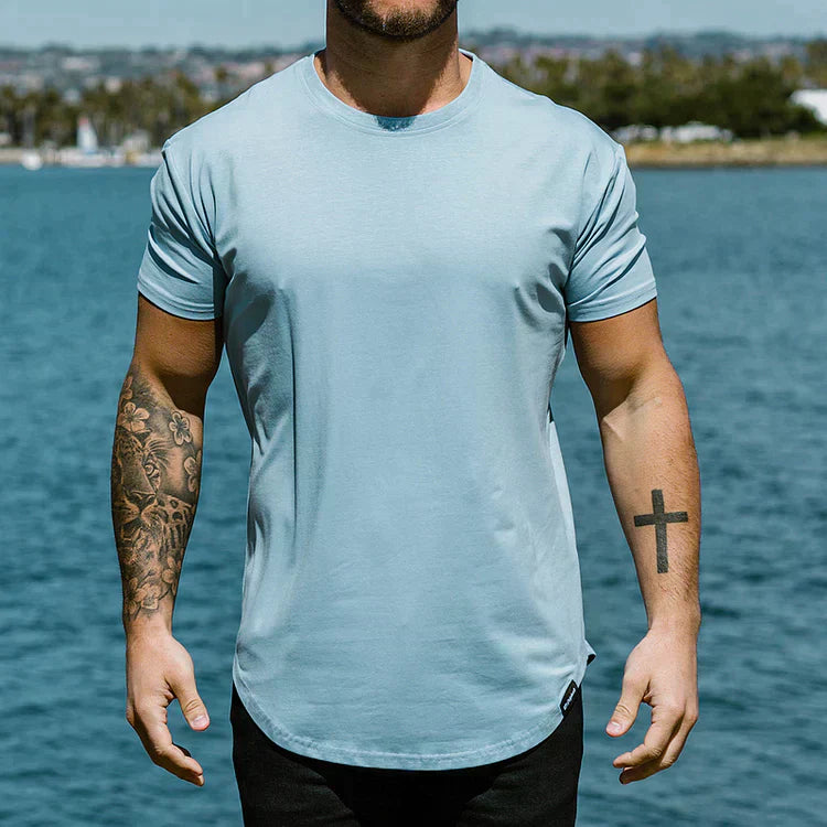 Herren T-Shirt Slim Fit Kurzarm Rundhals - IdealeKleiden