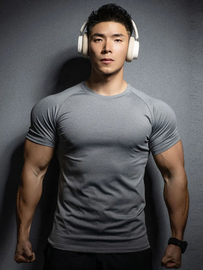 Men's T-Shirt Slim Fit Crew Neck Short Sleeve