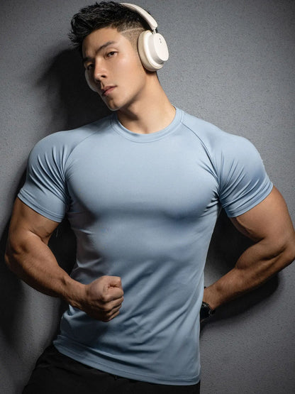 Men's T-Shirt Slim Fit Crew Neck Short Sleeve