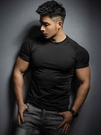 Men's T-Shirt Slim Fit Crew Neck Short Sleeve
