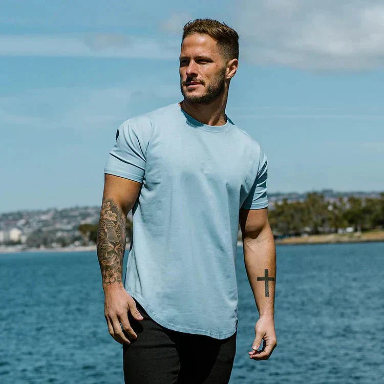 Herren T-Shirt Atmungsaktiv Kurzarm Sportlich - IdealeKleiden