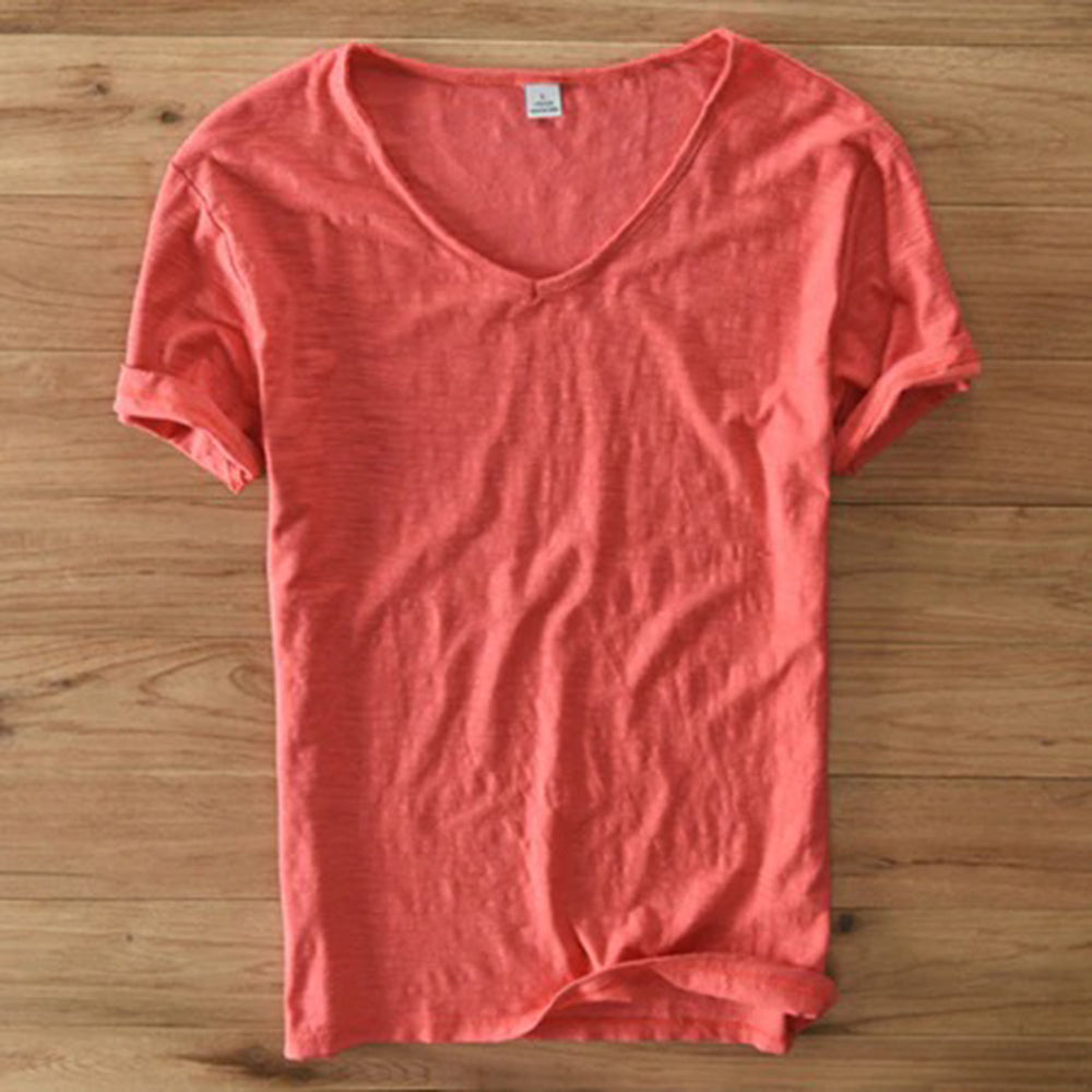 Men's Lightweight V-Neck Summer T-Shirt
