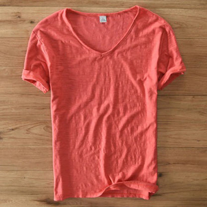 Men's Lightweight V-Neck Summer T-Shirt