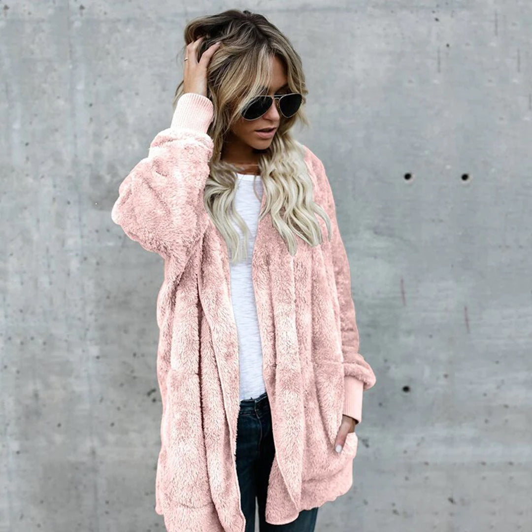 Women's Fleece Cardigan Long-Sleeved Elegant