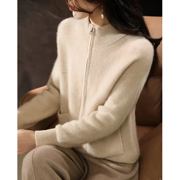 Kuschelige Wolljacke Damen Stil - IdealeKleiden